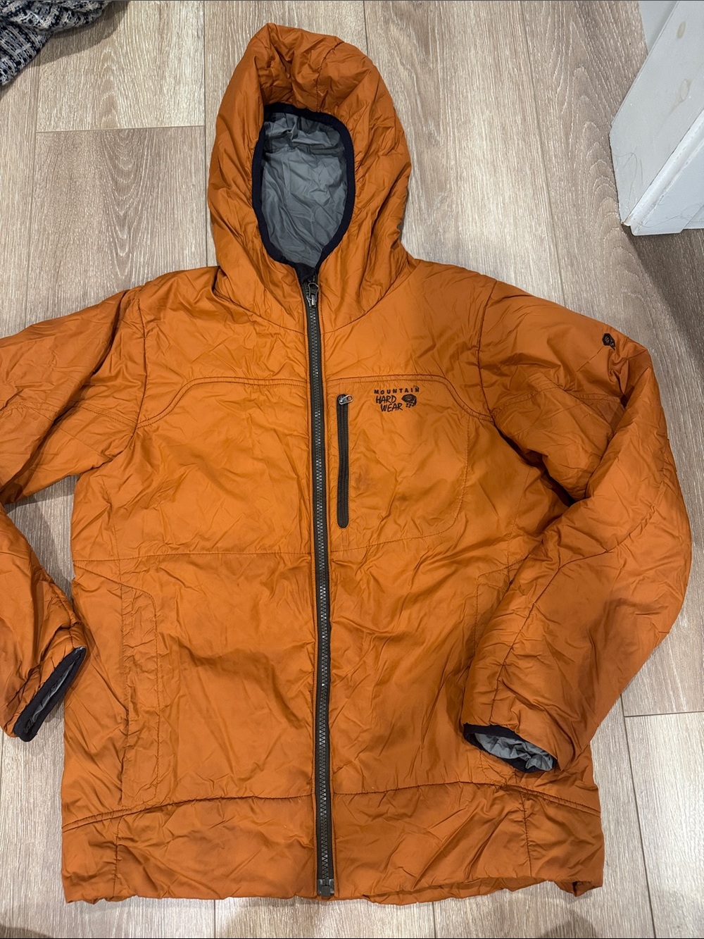 Mountain Hardwear boys burnt Orange Insulated Hooded Jacket